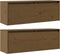 vidaXL - Wandkasten - 2 - st - 100x30x35 - cm - massief - grenenhout - honingbruin
