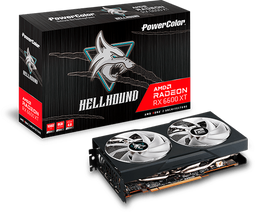 Powercolor Hellhound - AMD Radeon RX 6600 XT - 8GB GDDR6 - 7680 x 4320 Pixels - PCIe 4.0