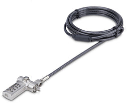 StarTech.com - Universeel Laptop Kabelslot - 2m Snijbestendig met 4-Cijfer Combinatieslot - Zwart (1 stuk)