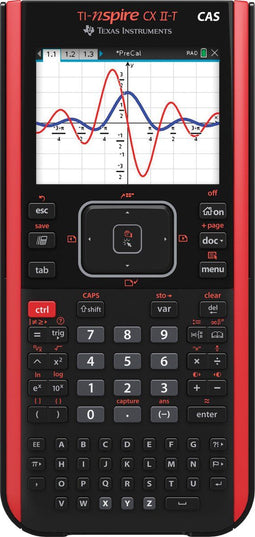 Texas Instruments TI-Nspire™ CX II-T CAS - Grafische Rekenmachine - Programmeermogelijkheden in Python - Rood/Zwart