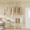 SoBuy FRG34-II-W - Telescoop Kledingrek - Verstelbaar B(147–195) x H(200–295) cm - Wit