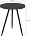Mica Decorations Kent - Bijzettafel - H51,5 x Ø40 cm - Metaal - Zwart