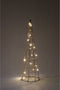 Anna Collection LED kegel kerstboom lamp - goud - metaal- H40 cm