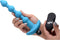XR Brands Vibrating Silicone Anal Beads and Remote Control blue