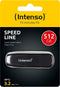 Intenso Speed Line - USB-stick 128GB USB 3.2 - Tot 70 MB/s - Zwart (2 stuks)