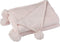J-Line Plaid Pompom - fleece deken - polyester - lichtroze - 170 x 130 cm - woonaccessoires