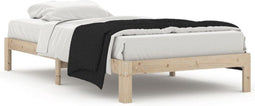 vidaXL - Bedframe - massief - grenenhout - 100x200 - cm