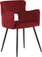 SANILAC - Eetkamerstoel set van 2 - Donkerrood - Fluweel