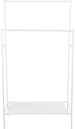 Ceruzo Kledingrek - Dubbele Stang - 80x43x147 - Wit - Non-Woven Plank