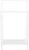 Ceruzo Kledingrek - Dubbele Stang - 80x43x147 - Wit - Non-Woven Plank