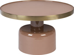 Zuiver Glam Salontafel Rond 60 cm Roze/ Goud