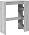 vidaXL - Bartafel - met - rekken - 90x40x103,5 - cm - bewerkt - hout - grijs - sonoma