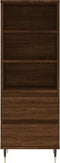 vidaXL - Hoge - kast - 40x36x110 - cm - bewerkt - hout - bruineiken