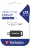 Verbatim Store 'n' Go - USB-C USB-stick 128GB - Overdrachtssnelheid tot 100MB/s - Zwart