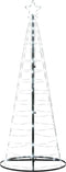 vidaXL - LED-kerstboom - 200 - LEDs - koud - wit - 182 - cm
