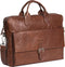 Justified leren aktetas cognac