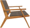 vidaXL - Ligbank - Grijs - 76x122x73 - cm - Massief - Acaciahout