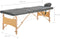 vidaXL - Massagetafel - met - 4 - zones - 186x68 - cm - houten - frame - antraciet