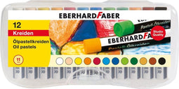 Eberhard Faber oliepastelkrijt - 11mm - 12 stuks - assorti - EF-522013