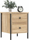 vidaXL - Nachtkastjes - 2 - st - 40x42x50 - cm - bewerkt - hout - sonoma - eikenkleurig