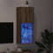 vidaXL - TV-meubel - met - LED-verlichting - Artisan - Eiken - 40,5x30x102 - cm
