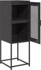 vidaXL - Dressoir - 36x39x107 - cm - koudgewalst - staal - zwart