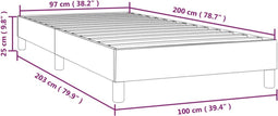 vidaXL - Bedframe - kunstleer - crèmekleurig - 100x200 - cm