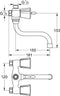 GROHE Costa Trend - Douchekraan met Badomstelling - 12 cm hartafstand - Chroom