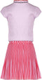 Nono Meisjes Jurk - Combi jurkje - Rib top met ruches - Maat 158/164