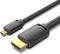 Vention AGIBF HDMI kabel 1 m HDMI Type D (Micro) HDMI Type A (Standaard) Zwart