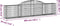 vidaXL - Schanskorven - 13 - st - gewelfd - 300x30x60/80 - cm - gegalvaniseerd - ijzer