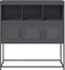 vidaXL - Dressoir - 100,5x39x107 - cm - koudgewalst - staal - antracietkleurig