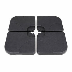 Ceruzo Parasoltegels Set van 4 – Vulbaar met Water of Zand – Tot 80 kg – Voor Kruisvoet