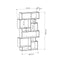 Kalune Design Woody Boekenkast - 168 x 96 x 26 cm - Ruime open vakken - Anthracite