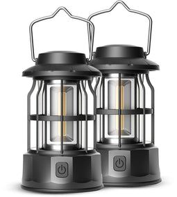 Travelhawk Camping Lamp - Set van 2 - Compact en lichtgewicht - Zwart (2 stuks)