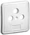 Goobay 3-hole cover for antenna sockets - cover with fastening screw and label for TV, satellite and