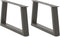 vidaXL - Eettafelpoten - 2 - st - V-vormig - 70x(30-31,3) - cm - staal - antraciet