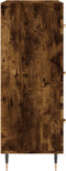 vidaXL - Dressoir - 69,5x34x90 - cm - bewerkt - hout - gerookt - eikenkleurig