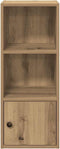 vidaXL - Boekenkast - 31x24x77 - cm - bewerkt - hout - artisanaal - eikenkleurig