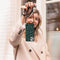 imoshion Hoesje Geschikt voor Samsung Galaxy A72 Hoesje Met Koord - imoshion Design Hoesje met Koord - Zwart / Meerkleurig / Groen / Panther Illustration