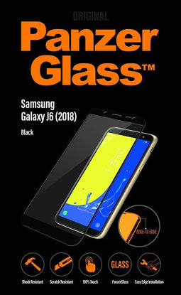 PanzerGlass Gehard Glas Screenprotector Geschikt voor Samsung Galaxy J6 (2018) - Zwart