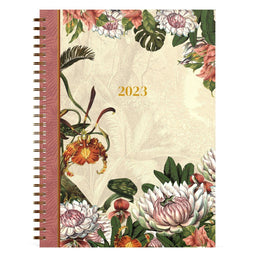 Agenda 2023 170x230 bureau wire-o Botanic 7dagen/2pagina's beige