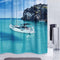 Douchegordijn Sailboat 180x200 cm - Douchegordijn zeilboot oceaan zee