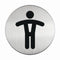Infobord pictogram Durable 4905 wc heren rond 83mm