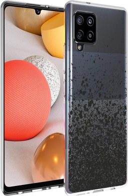 iMoshion Hoesje Geschikt voor Samsung Galaxy A42 Hoesje Siliconen - iMoshion Design hoesje - Zwart / Transparant / Splatter Black