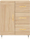vidaXL - Dressoir - 69,5x34x90 - cm - bewerkt - hout - sonoma - eikenkleurig