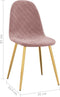 vidaXL - Eetkamerstoelen - 2 - st - fluweel - roze