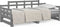 vidaXL - Slaapbank - uitschuifbaar - massief - grenenhout - grijs - 2x(80x200) - cm