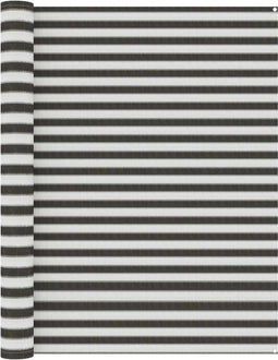 vidaXL - Tenttapijt - 250x550 - cm - antracietkleurig - en - wit