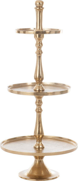 J-Line - Plateau - Rond - Aluminium - Goud - 94 cm x 42 cm x 42 cm